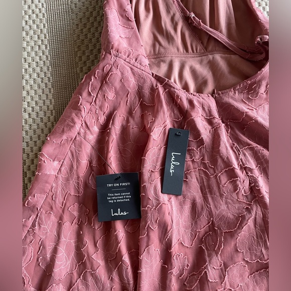 Lulus rose pink floral skater dress - Picture 7 of 7